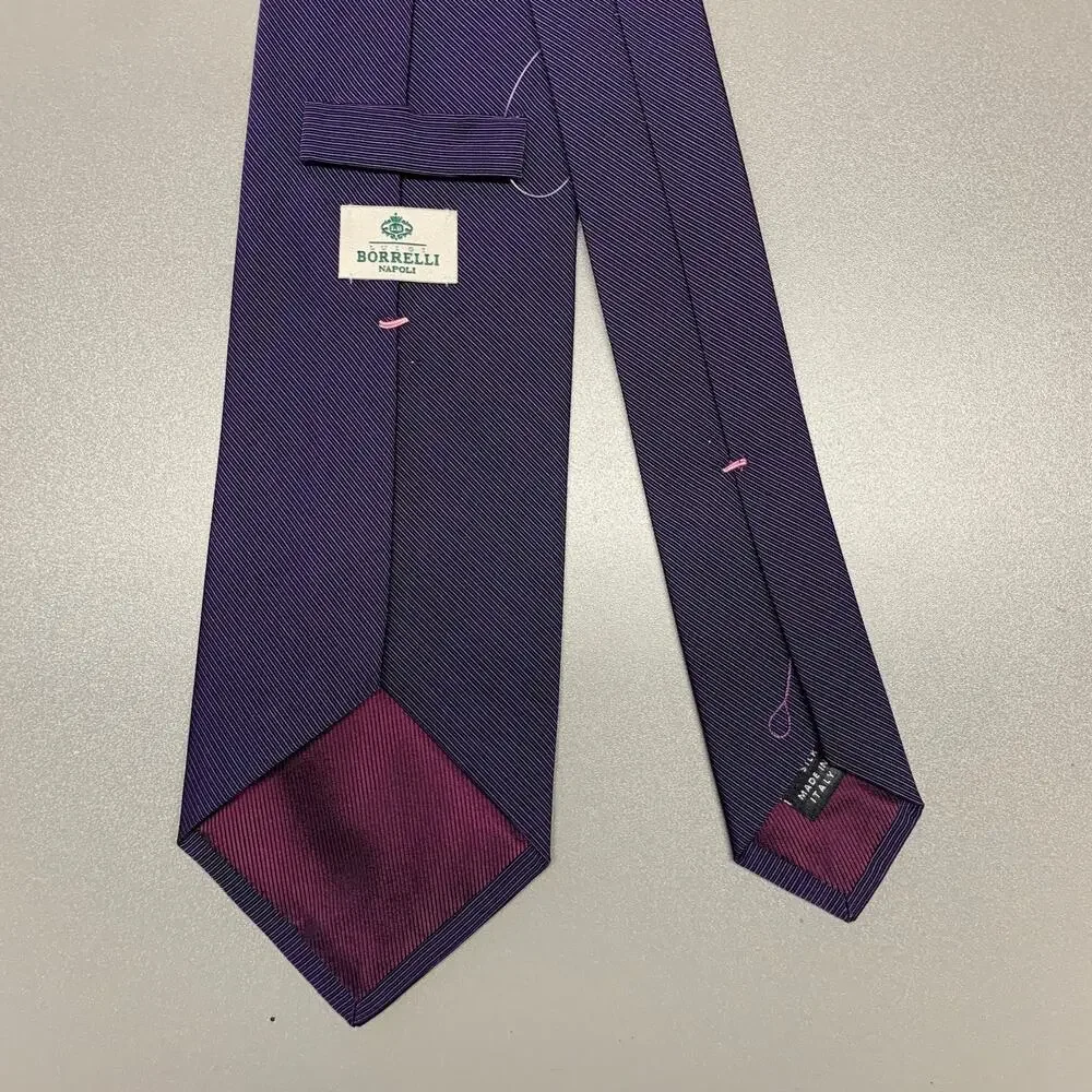BORRELLI necktie navy